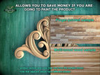 The image is a promotional advertisement for Master Oak Paint, showcasing a sample of their multi-toned wood paint. The ad highlights the various shades of the paint and how they can be used to save money by painting the product.