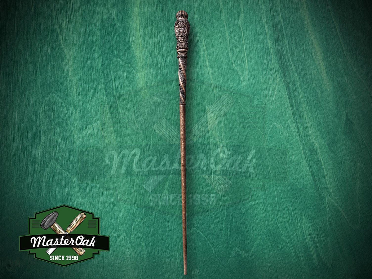 Carved Wood Cane with Archangel Michael – Christian Walking Staff Decor, Painted, religion stick
