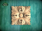 Acanthus Rosette – Classic Decorative Wood Carving for Furniture and Wall Panels
