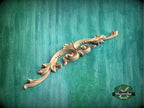 Baroque-Style Wood Applique with Curved Acanthus Leaves