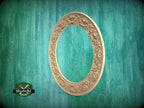 Antique-Style Circular Wood Frame with Floral Carvings for Elegant Interiors, 1 pc, Unpainted, Home Wall Embellishment, Carved Mirror Frame