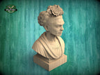 Frida Kahlo Bust | Carved & Hand-Finished Wood Statue | Gift for Art Lovers