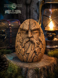 Thunder Heart Wooden Figurine, Oak Norse God Statue, Viking Thunder Guardian, Small Pagan Altar Decor