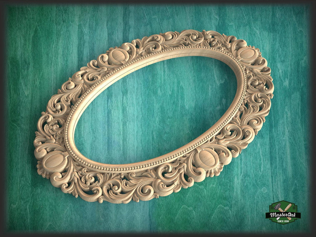Large Carved Mirror Frame, Unpainted