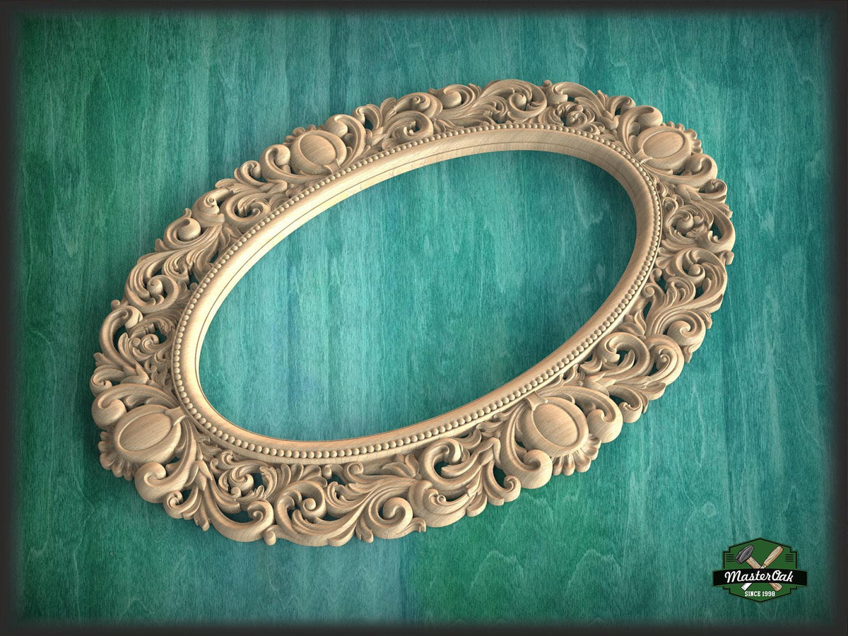 Large Carved Mirror Frame, Unpainted