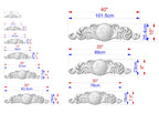 Personalized Exquisite Ornamental Carved Onlay – Unique Furniture Decor, Luxurious Wood Onlay, Carved Wood Applique for Fireplace Mantel