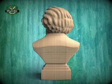 Load image into Gallery viewer, Einstein Bust | Carved and Hand-Finished Wood Statue | Gift for Scientists &amp; Physicists

