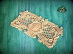 Personalized Carved Wooden Lattice Panel, Classical Design Element, Carved Wood Onlay, 1pc, Unpainted, Furniture Carving, Wood Onlay