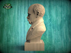 Taras Shevchenko Bust, Hand-Finished Wood Sculpture | Ukrainian Culture Gift