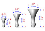 Popular Furniture  Feet, Set 2pc, classic style legs