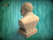 Load image into Gallery viewer, Winston Churchill Bust | Precision-Carved &amp; Hand-Finished Wood Statue | History Gift
