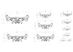 Grand Scroll Wood Applique – Ornamental Crest with Flowing Curves
