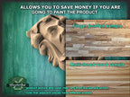 Green Man Onlay, Decorative Wooden Corbel, Antique Wood Shelf Bracket, Cornice Corbel Entablature