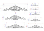 a drawing of a set of ornate designs