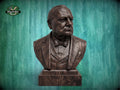 Winston Churchill Bust | Precision-Carved & Hand-Finished Wood Statue | History Gift