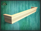 Carved Wooden Curtain Cornice, Classical Window Valance, Unfinished Solid Wood