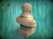 Load image into Gallery viewer, Napoleon Bonaparte Bust, Hand-Finished Wood Sculpture | Military History Decor
