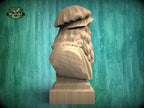 Leonardo da Vinci Bust | Hand-Sanded & Hand-Toned | Gift for Artists and Inventors