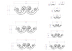 Classic Scroll Decorative Overlay for Furniture and Wall Panels