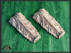 Carved Wooden Corbels: Acanthus Leaf Design, Unfinished Pair