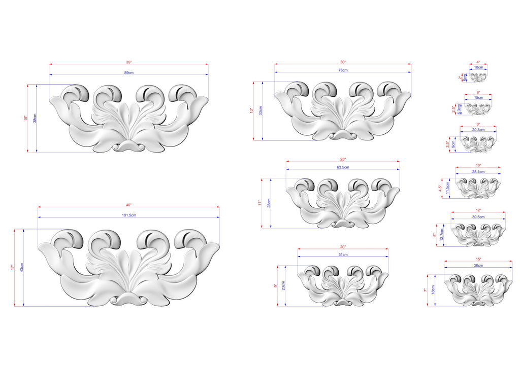Bold Acanthus Leaf Applique for Classic Furniture Accents