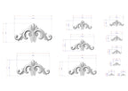 a drawing of a set of decorative brackets