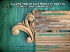 The image is a promotional advertisement for Master Oak, a company that sells wood products. It features a close-up of a wooden sample, highlighting the different textures and colors of the wood. The ad encourages viewers to save money by painting the product, offering a finger-joined sample and a multi-toned wood sample to choose from. The text emphasizes that the product texture and color may vary from the sample shown, and that adjacent pieces have different shades.