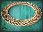 Art Deco Round Mirror Frame With A Twist Pattern