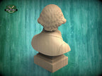 George Washington Bust, Hand-Finished Wood Sculpture | 1st President Decor
