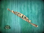 Classical Wood Door Header, Ribbon and Scroll Wood Applique for Above Door Decor, Decorative Pediment over Door