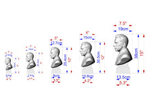 Load image into Gallery viewer, Wooden Boris Hmyria Bust | Hand-Sanded and Hand-Toned | Ukrainian Opera Singer Decor
