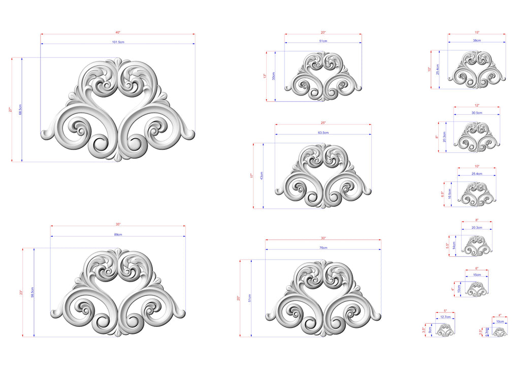 a collection of intricate, decorative designs in a 3D style, including various sizes and shapes. The designs are detailed and visually appealing, showcasing the artist's skill and creativity.