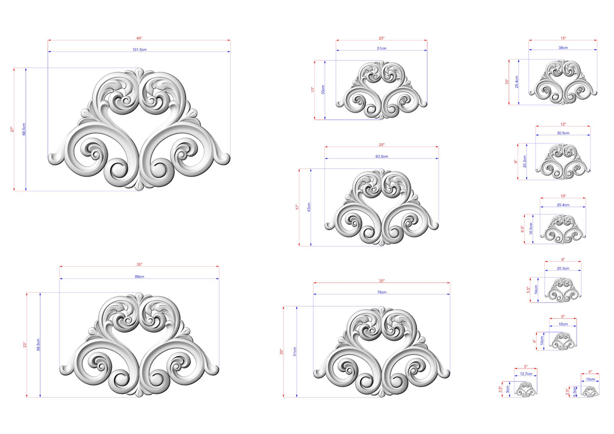 a collection of intricate, decorative designs in a 3D style, including various sizes and shapes. The designs are detailed and visually appealing, showcasing the artist's skill and creativity.