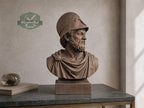 Pericles Bust, Hand-Finished Wood Sculpture | Ancient Athens Decor