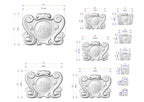 Personalized Carved Onlay, Central Wooden Cartouche for Luxury Decor, 1 pc, Unpainted, Home Wall Embellishments, wooden trims