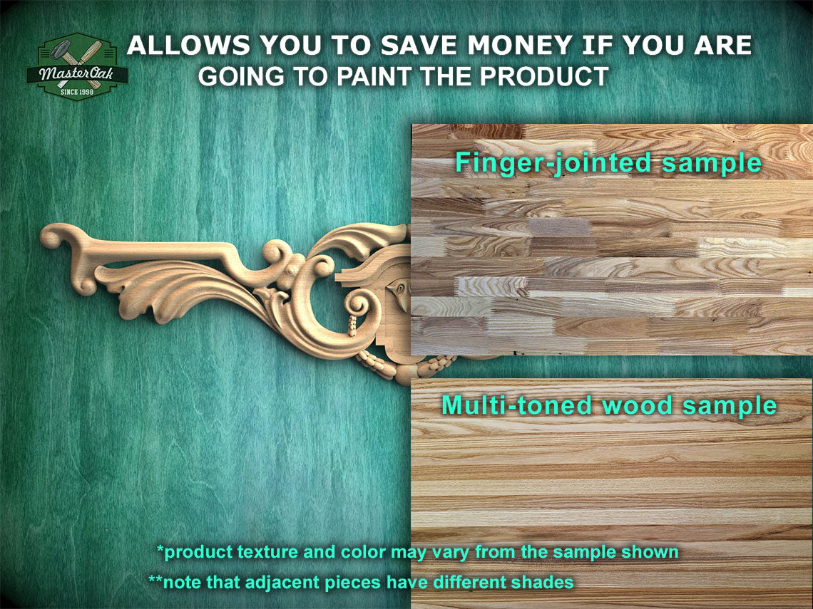 Carved Wood Onlay for Fireplace Mantel, 1pc, Home Wall Embellishments, Furniture Carving, Wood Onlay