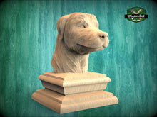Load image into Gallery viewer, Irish Wolfhound Statue made of wood,  Irish Wolfhound dog Wooden Finial for Staircase Newel Post, finial bed post, Dog statue of wood
