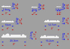 various measurements and dimensions of different objects, such as crown molding, in centimeters.