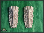 Carved Wooden Corbels: Acanthus Leaf Design, Unfinished Pair