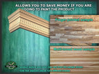 Carved Wooden Curtain Cornice, Classical Window Valance, Unfinished Solid Wood