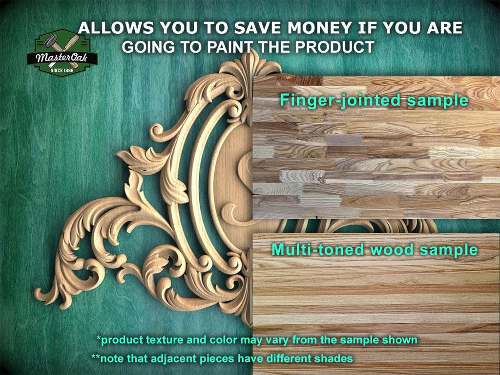 Personalized Carved Wood Appliques, Unpainted, Millwork Furniture Onlays For Kitchen Cabinets, 1pc, Home Wall Embellishments