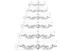 a drawing of a set of four ornate scrolls