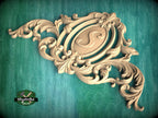 Personalized Carved Wood Appliques, Unpainted, Millwork Furniture Onlays For Kitchen Cabinets, 1pc, Home Wall Embellishments