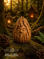 Bark Spirit Oak Figurine, 2.76-Inch Woodland Guardian, Hand-Finished Forest Decor