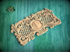 Personalized Carved Wooden Lattice Panel, Classical Design Element, Carved Wood Onlay, 1pc, Unpainted, Furniture Carving, Wood Onlay