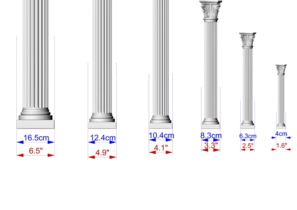 The Elegant Wooden Ionic Column, Ionic Wood Column for Architectural Beauty, 1pc, Unpainted