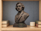 Frederic Chopin Bust, Hand-Finished Wood Sculpture | Romantic Composer Decor