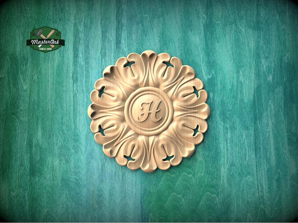 Personalized Fleur Initial Ornament — Crestflower Medallion