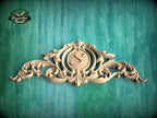 Personalized Carved Wood Appliques, Unpainted, Millwork Furniture Onlays For Kitchen Cabinets, 1pc, Home Wall Embellishments