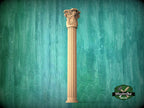 Classical Corinthian Column in Wood for Architectural Elegance, wood capital with acanthus leaves, Carved Wooden Capital, 1 piece, unpainted